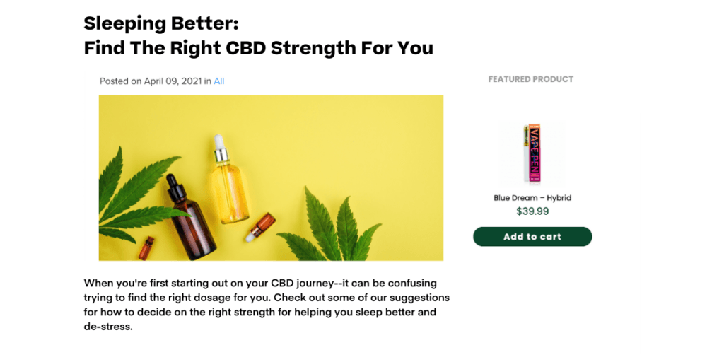 CBD Blog Single Product Rec