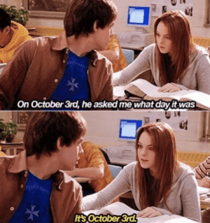 Mean Girls October 3rd Meme