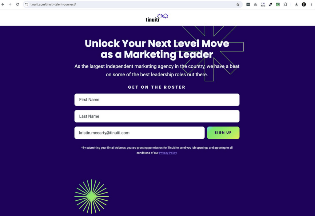 Tinuiti Landing Page